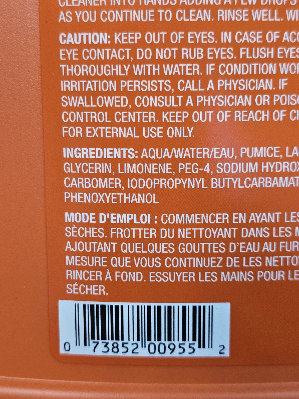 GOJO Natural Orange Hand Cleaner 1gal